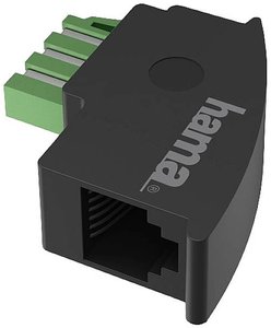 telefony adapter Hama Adapter, TAE-U-Stecker - Modular-Kupplung 6p6c 00201122, 1 szt.