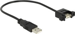 Kabel USB Delock 85462, USB 2.0, Złącze męskie USB-A, Złącze żeńskie USB-A, 0.25 m