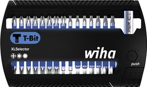 Zestaw bitów Wiha XLSelector T-Bit 25 mm Phillips, TORX®, sześciokąt 31 szt. 1/4 '' Bity Wiha  41830 1 zest. krzyżakowy Phillips, wewnętrzny sześciokąt, TORX Plus