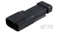 Obudowa złącza pin męskiego na kabel TE Connectivity DT04-2P-CE03, wire-to-wire, piny: 2, 1 szt.