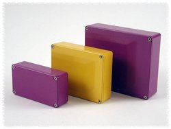 Obudowa uniwersalna Hammond Electronics, aluminium, żółty, (D x S x W) 111.5 x 59.5 x 31 mm, 1 szt.