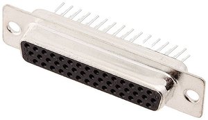 Listwa żeńska D-Sub encitech HDD-44-F-T-B-M 2103-0400-13, rzędy: 3, styki: 44, 180 °, 1 szt.