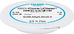 Cyna lutownicza Felder Löttechnik ISO-Core ''Clear'' SAC305 szpula Sn96,5Ag3Cu0,5 0.75 mm
