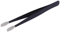 Pęseta ESD stal nierdzewna powlekana 123 x 10 mm końcówka płaska EN 61340-5-1 Pęseta Quadrios ESD 23EC156