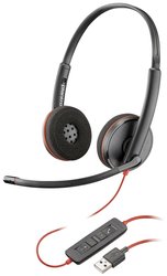 Dwuuszny zestaw słuchawkowy Poly Blackwire C3220 USB-A (sprzedaż detaliczna) Słuchawki nauszne POLY Blackwire C3220 7S4L0AA Stereo czarny