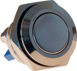 Przycisk ze stali nierdzewnej, IP65, srebrny, 3A/250V, PA66, wklęsły, średnica 16 mm Przełącznik przyciskowy Joy-it Button16C-01 Button16C-01, 250 V, 3 A, 1 szt.