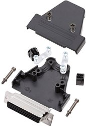 Obudowa złącza D-SUB encitech TRI-P-25-HDS44-K 6355-0068-13, tworzywo sztuczne, 1 szt.