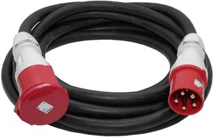 Walther Werke 39600516100 zasilanie przedłużacz  63 A czarny 10.00 m
