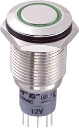 Przycisk wandaloodporny chwilowy TRU COMPONENTS LAS2GQF-22E/G/12V/N/P, 2 x wł/(wł), 1 szt.