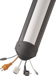 Mostek kablowy Serpa 5.01054.9004, (D x S x W) 3000 x 150 x 17 mm, aluminiowy, czarny, 1 zest.