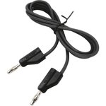 VOLTCRAFT MSB-100-1-SW Przewód pomiarowy złącze męskie 4 mm złącze męskie 4 mm 1.00 m czarny 1 szt.