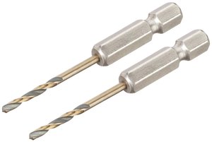 Wiertło do metalu Black&amp,Gold HSS-G, 2x2,5mm, dł. 15x60mm, trzpień sześciokątny, odporne na uderzenia Wiertło kręte do metalu Dewalt DT20601-QZ 2 szt.