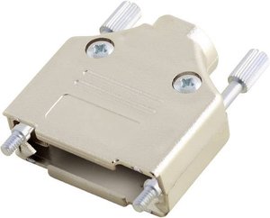 Obudowa złącza D-SUB encitech DTPK-M-15-K 6560-0145-02, tworzywo sztuczne, metalizowane, 180 °, 1 szt.