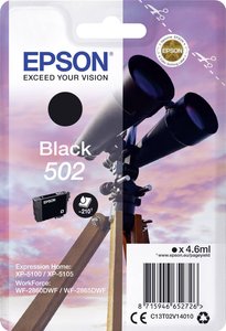 Epson atrament T02V1, 502 tusz oryginalny  Czarny C13T02V14010