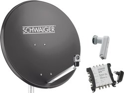 Schwaiger SPI9961SET6 Antena satelitarna bez odbiornika Ilość uczestników: 8 80 cm