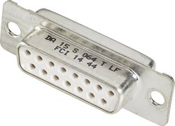 Listwa żeńska D-Sub FCI D-SUB DA15S064TLF, rzędy: 2, styki: 15, 180 °, 1 szt.