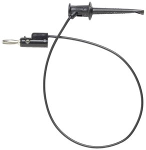 Zestaw czarno-czerwonych klipsów testowych Minigrabber® do układania w stos kabli krosowych z wtykami bananowymi o długości 24 cali. Zestaw końcówek pomiarowych Pomona Electronics 3782-24-02 1 zest.