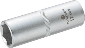 Końcówka klucza nasadowego 6,3 mm (1/4'') TOOLCRAFT 816101 Rozwartość klucza 12 mm