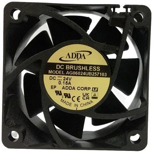 Wentylator osiowy ADDA AG06024UB257103, 24 V/DC, (D x S x W) 60 x 60 x 25 mm