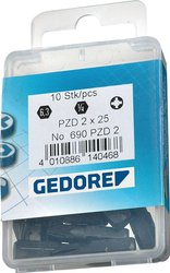 Bit krzyżakowy PH 2 Gedore 690 2 L S-010 6541400 stal specjalna chromowo-wanadowa Oksydowany C 6.3 1 szt.
