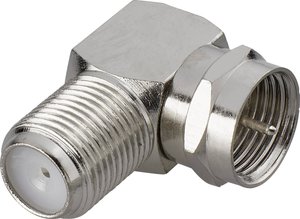 Złącze kątowe F [złącze męskie F - złącze żeńskie F] srebrny Renkforce