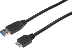 Kabel USB 3.2 Gen 1 (USB 3.0) Digitus AK-112341, [1x złącze męskie USB-A 3.2 (USB 3.0) - 1x złącze męskie Micro-B USB 3.2 (USB 3.0)], 1.80 m, czarny