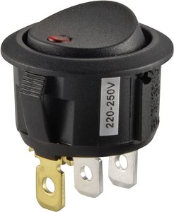 Przełącznik TRU COMPONENTS 1587637, 250 V/AC, 10 A, 1 x wył/wł, zatrzask, 1 szt.