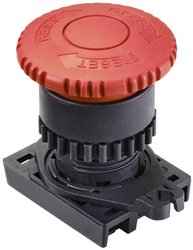 Przycisk grzybkowy zatrzymania awaryjnego TRU COMPONENTS S2ER-E3R TC-10344024, 1 szt.