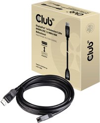 Przedłużacz club3D DisplayPort 1.4 8K60Hz DSC1.2 HBR3 HDR dwukierunkowy wtyk/gniazdo 3M Przedłużacz DisplayPort club3D CAC-1023 CAC-1023, 3.00 m