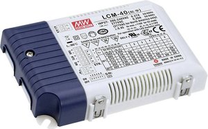 Mean Well LCM-40 Sterownik LED Stałonaprądowy 42 W 0.35 - 1.05 A 2 - 80 V/DC Układ PFC, Zabezpieczenie przed przeciążeniem, Ściemniacz 1 szt.