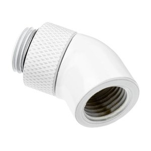 Przyłącze kątowe wody chłodzącej Alphacool Eiszapfen Winkeladapter 45 Grad drehbar G1/4 AG auf G1/4 IG