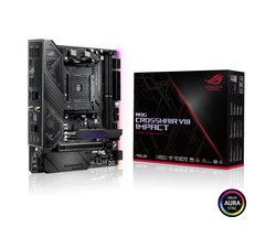 Płyta główna ASUS ROG Crosshair VIII Impact Gaming (gniazdo AMD AM4, format Mini-DTX, SO-DIMM.2, Wi-Fi 6, PCIe 4.0, Aura Sync, USB 3.2 Gen2) Płyta główna Asus ROG CROSSHAIR VIII IMPACT AMD AM4 Mini-DTX AMD® X570