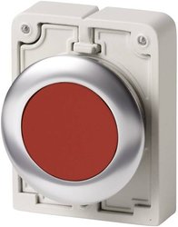 Przycisk Eaton M30C-FD-R płaski, okrągły, chromowany czerwony   1 szt.