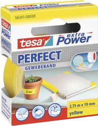 tesa extra Power® Perfect taśma tekstylna — do wymagających zastosowań wewnętrznych i zewnętrznych, maksymalna siła klejenia, odporna na warunki atmosferyczne Taśma materiałowa tesa® extra Power 56341-00030-03, 1 szt.