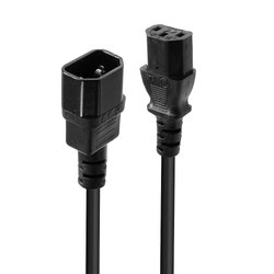 Kabel zasilający Lindy 30320 Czarny 0,5 m Łącznik C14 Łącznik C13 Kabel LINDY 30320 0.5 m