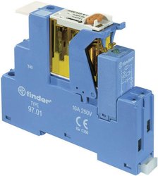 Przekaźnikowy moduł sprzęgający z 1 zestykiem przełącznym 16 A, z zaciskami śrubowymi Finder 4C.01.8.230.4060 Moduł przekaźnikowy