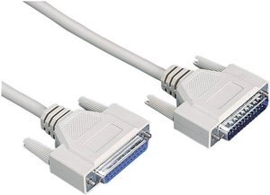 Przedłużacz szeregowy, równoległy Digitus AK-610201-050-E, [1x złącze męskie D-SUB 25-pin - 1x złącze żeńskie D-SUB 25-pin], 5.00 m