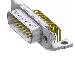 Złącze męskie D-Sub Deltron Connectors DTS15PYC/2M46UN, rzędy: 2, styki: 15, 90 °, 1 szt.