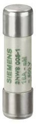 Wkładka bezpiecznikowa 10x38 mm SENTRON, cylinder,, 1 A, aM, Un AC: 500 V   Siemens  3NW80111  Wkładka bezpiecznika          1 A    500 V  1 szt.