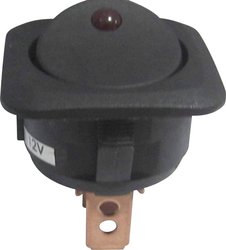 Przełącznik kołyskowy samochodowy TRU COMPONENTS TC-R13-203L-SQ RED 12 V/DC 1587564, 1 x wył/wł, 12 V/DC, 25 A