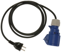 Kabel adapterowy z wtyczką ze stykiem ochronnym  Adapter CEE Metrel 20991961