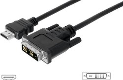 Przejściówka HDMI, DVI Digitus AK-330300-100-S AK-330300-100-S, ze złączem śrubowym, 10.00 m