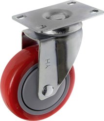 TOOLCRAFT TO-5137953 Kółko obrotowe PU 100 mm z płytką montażową  Maksymalne obciążenie: 125 kg