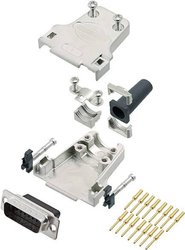 Zestaw listew męskich D-Sub encitech DTZF15-DBCP-K 6355-0048-02, rzędy: 2, styki: 15, 180 °, 1 szt.