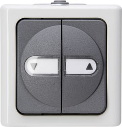 Przycisk do żaluzji Komplet Kopp BlueElectric 560956012, szary