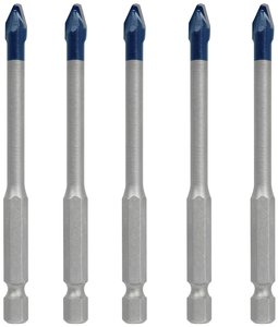 Zestaw wierteł EXPERT HEX-9 HardCeramic do dachówek, 6 mm, 5-częściowy. Komplet wierteł do ceramiki Bosch Accessories 2608900599 5 szt.
