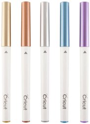 Cricut Explore/Maker Medium Point 5-Pack Zestaw długopisów  metaliczny, złoty, miedziany, srebrny, niebieski, liliowy