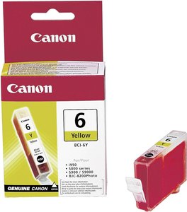 Tusz Canon BCI-6Y, oryginalny, żółty