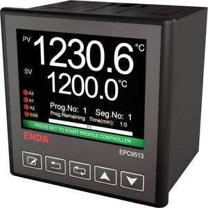 Regulator uniwersalny Enda EPC9513-230 B, E, J, K, L, N, R, S, T, U, Pt100, NTC  Przekaźnik 2 A, SSR (S x W) 96 mm x 96 mm