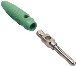 Wtyk bananowy BKL Electronic 072152-P, skręcany, O 4 mm, 1 A, 60 V, zielony